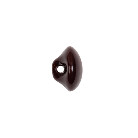European Brown Half Domed Self Back Glass Button - 20L/12.5mm
