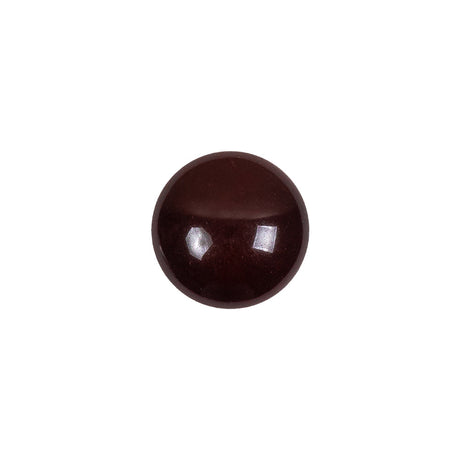 European Brown Half Domed Self Back Glass Button - 20L/12.5mm