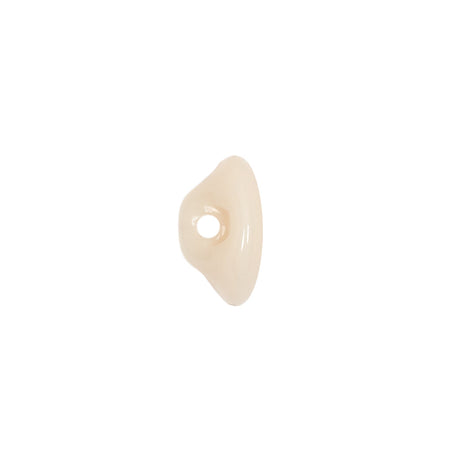 European Beige Half Domed Self Back Glass Button - 20L/12.5mm