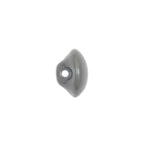 European Dark Gray Half Domed Self Back Glass Button - 20L/12.5mm