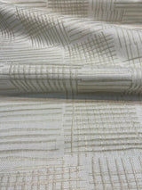 Swavelle Mill Creek Cross Back Backed Woven Polyester Fabric - White Ivory Beige, 56" Width (1 Yard)