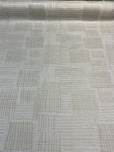 Swavelle Mill Creek Cross Back Backed Woven Polyester Fabric - White Ivory Beige, 56" Width (1 Yard)