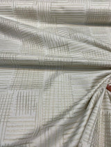 Swavelle Mill Creek Cross Back Backed Woven Polyester Fabric - White Ivory Beige, 56" Width (1 Yard)