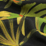 Viscose Crepe Print - Black and Green Palm Leaves - Mood Exclusive Tangled Thicket