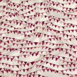 Sustainable Viscose Woven Print - White and Purple Triangle Strands - Mood Exclusive Pennant Party