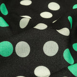 Viscose Crepe Print - Black, Mint Green and White Polka Dots - Mood Exclusive Big Spender