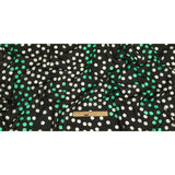 Viscose Crepe Print - Black, Mint Green and White Polka Dots - Mood Exclusive Big Spender