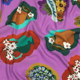 Sustainable Viscose Woven Print - Lavender Herb Cutout Floral Icons - Mood Exclusive Matisse's Muse
