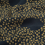 Stretch Polyester Twill Print - Navy Polka Dots in Leaves - Mood Exclusive Tangled Topiary