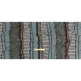 Fluid Polyester Twill Print - Blue and White Geometric Stripes - Mood Exclusive Hypatia