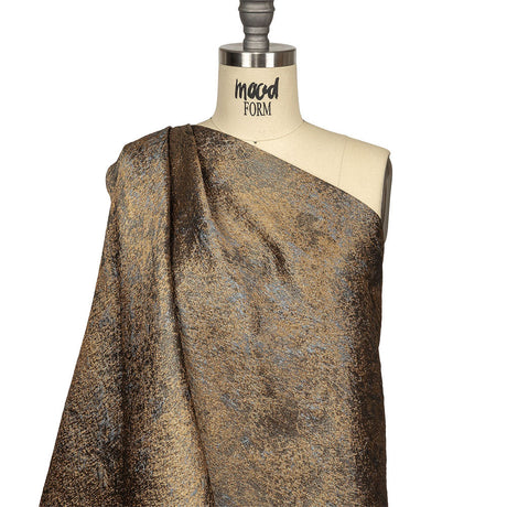 Pegasus Gold, Copper and Gunmetal Mottled Luxury Brocade