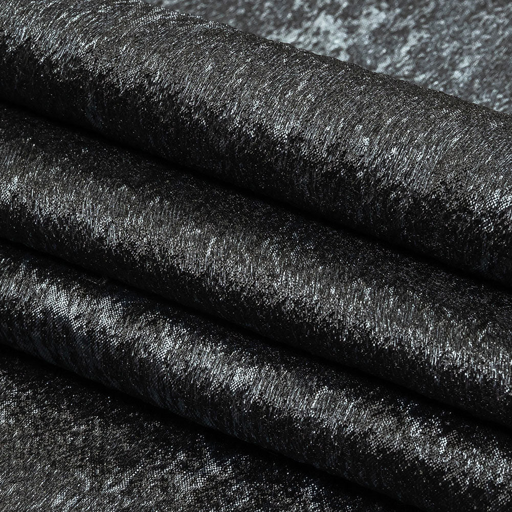 Pegasus Black and Slate Mottled Luxury Brocade