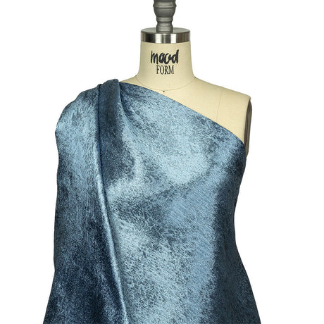 Pegasus Pale Blue and Slate Mottled Luxury Brocade