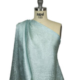 Ice Blue and White Mottled Luxury Brocade