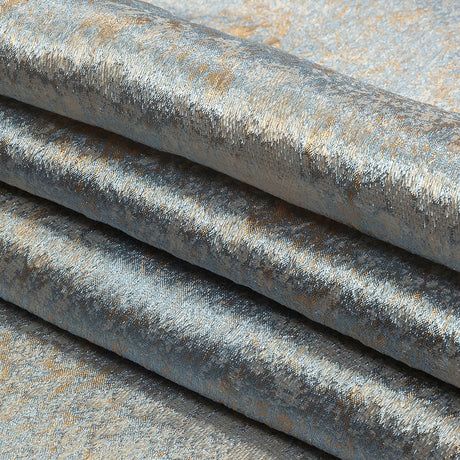 Pegasus Gold and Pale Blue Mottled Luxury Brocade