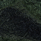 Astrolabe Metallic Evergreen and Navy Crinkled Luxury Brocade with Black Backing