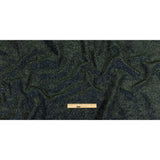 Astrolabe Metallic Evergreen and Navy Crinkled Luxury Brocade with Black Backing
