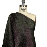 Astrolabe Metallic Olive and Wine Crinkled Luxury Brocade with Black Backing
