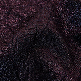 Astrolabe Metallic Navy and Purple Crinkled Luxury Brocade with Black Backing