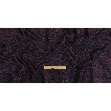 Astrolabe Metallic Navy and Purple Crinkled Luxury Brocade with Black Backing