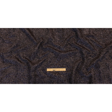Astrolabe Metallic Navy and Copper Crinkled Luxury Brocade with Black Backing