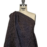 Astrolabe Metallic Navy and Copper Crinkled Luxury Brocade with Black Backing