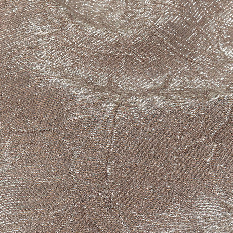 Astrolabe Metallic Silver and Rose Gold Crinkled Luxury Brocade with White Backing
