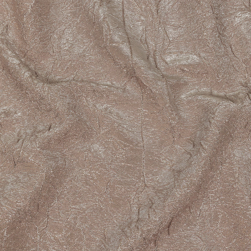 Astrolabe Metallic Silver and Rose Gold Crinkled Luxury Brocade with White Backing