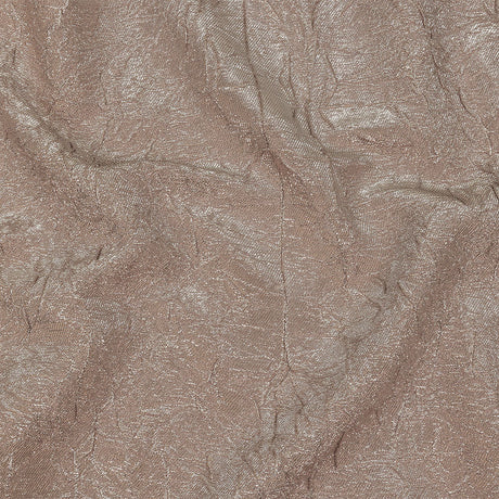 Astrolabe Metallic Silver and Rose Gold Crinkled Luxury Brocade with White Backing