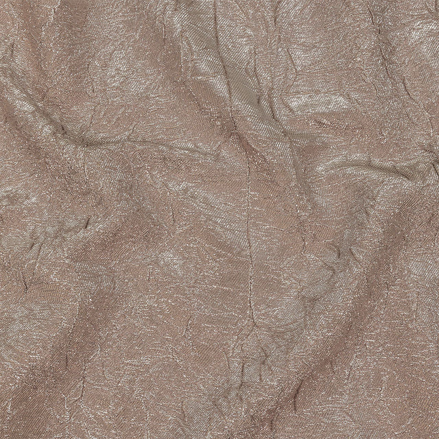 Astrolabe Metallic Silver and Rose Gold Crinkled Luxury Brocade with White Backing
