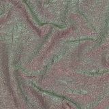 Astrolabe Metallic Seafoam and Pink Crinkled Luxury Brocade with White Backing