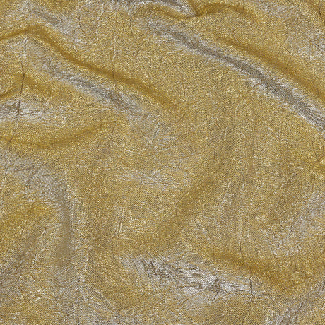 Astrolabe Metallic Gold and Silver Crinkled Luxury Brocade with White Backing