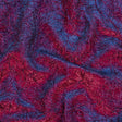 Astrolabe Metallic Berry Gloss and Ultramarine Crinkled Luxury Brocade with Black Backing