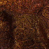 Astrolabe Metallic Copper Crinkled Luxury Brocade with Black Backing