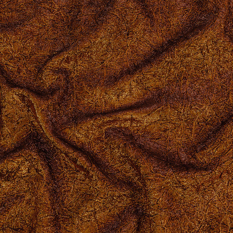 Astrolabe Metallic Copper Crinkled Luxury Brocade with Black Backing