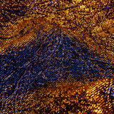 Astrolabe Metallic Copper and Royal Blue Crinkled Luxury Brocade with Black Backing