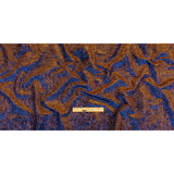 Astrolabe Metallic Copper and Royal Blue Crinkled Luxury Brocade with Black Backing