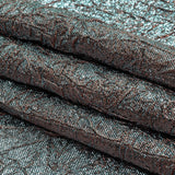 Astrolabe Metallic Sky and Salmon Crinkled Luxury Brocade with Black Backing