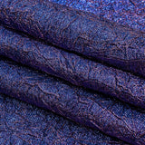 Astrolabe Metallic Lilac and Royal Blue Crinkled Luxury Brocade with Black Backing