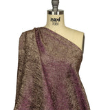 Astrolabe Metallic Purple and Gold Crinkled Luxury Brocade with Black Backing