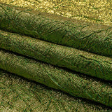Astrolabe Metallic Lemon and Kelly Crinkled Luxury Brocade with Black Backing
