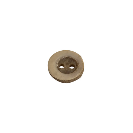 Tan and Beige Plastic 2-Hole Tire Rim Button - 18L/11.5mm