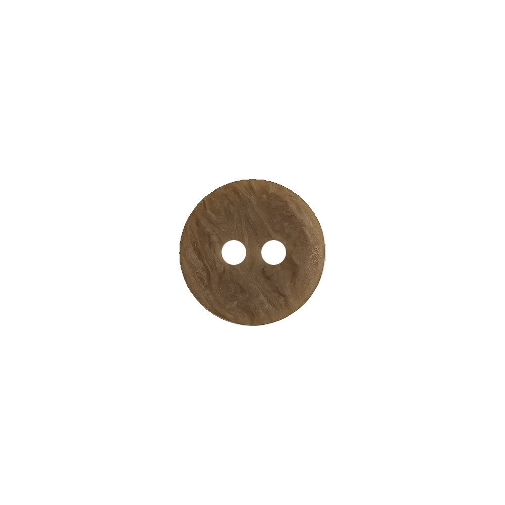 Tan and Beige Plastic 2-Hole Tire Rim Button - 18L/11.5mm