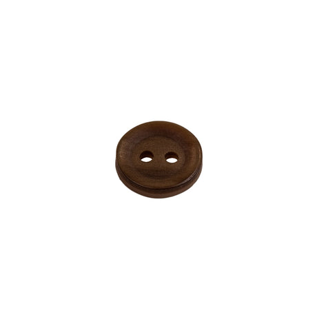 Shimmering Golden Brown 2-Hole Plastic Button - 18L/11.5mm