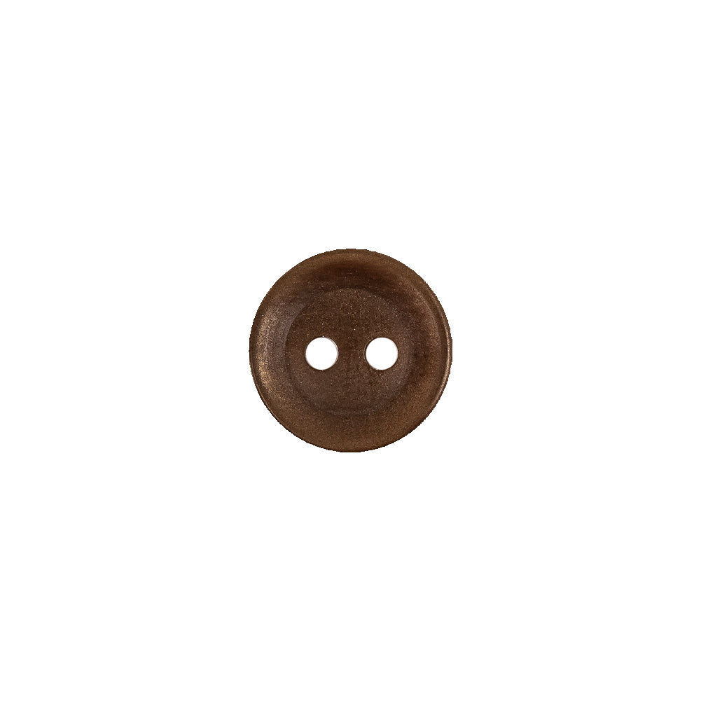 Shimmering Golden Brown 2-Hole Plastic Button - 18L/11.5mm