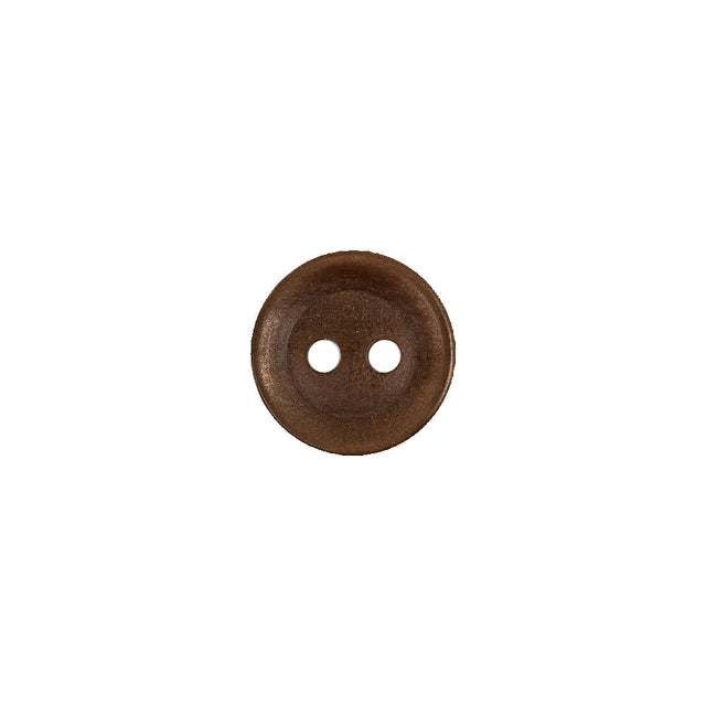 Shimmering Golden Brown 2-Hole Plastic Button - 18L/11.5mm