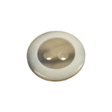 Cannoli Cream and Gray Swirled 2-Hole Plastic Dish Button - 36L/23mm