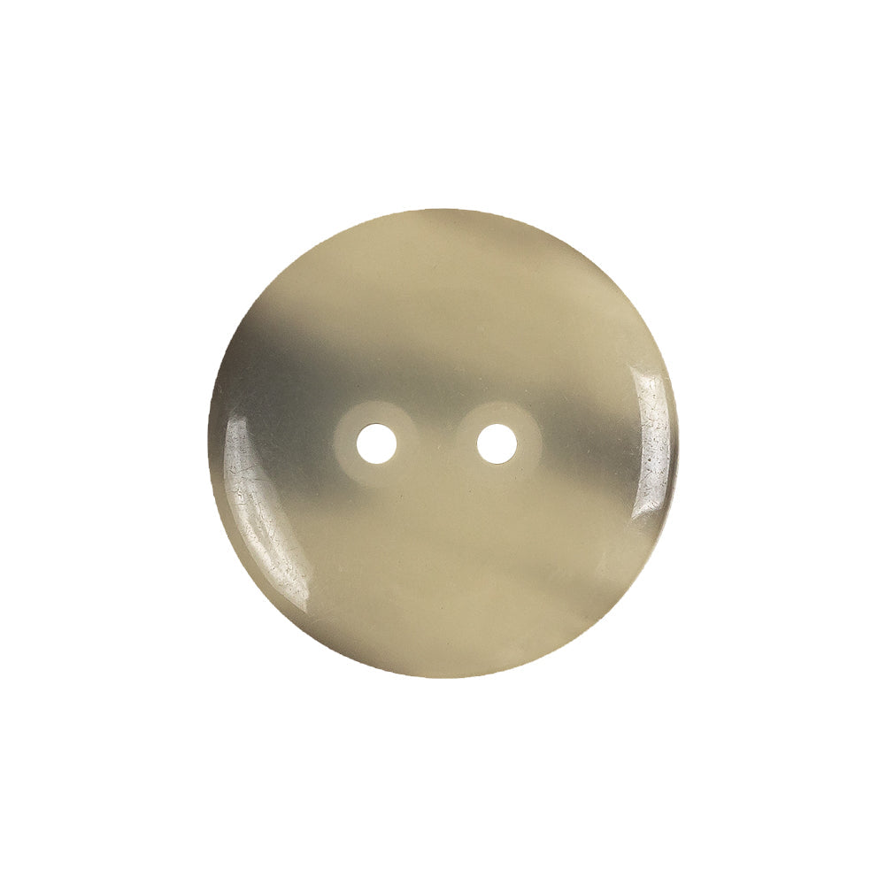 Cannoli Cream and Gray Swirled 2-Hole Plastic Dish Button - 36L/23mm