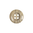 Cream and Drizzle Striated 4-Hole Plastic Deepwell Button - 28L/18mm