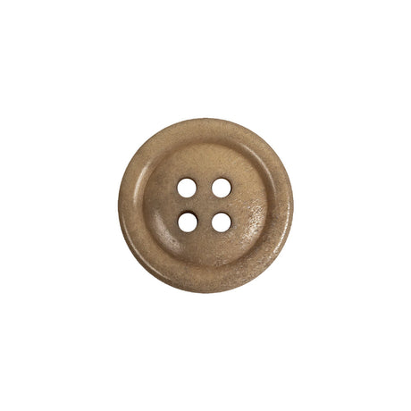 Beige Speckled 4-Hole Low Convex Plastic Button - 28L/18mm